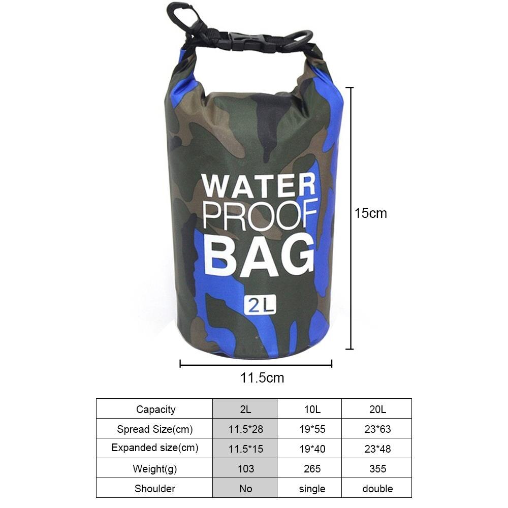 Swimming Bags Drifting Bag Sport Outdoor Waterproof Fabric PVC Camouflage Waterproof Bag Waterproof Dry Bag