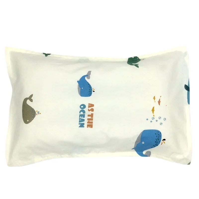 35*50CM 100% Cotton Baby Pillowcase kids pillow case Animal infant Newborns pillow cover Cartoon Children Pillowcase boys girls: WHITE