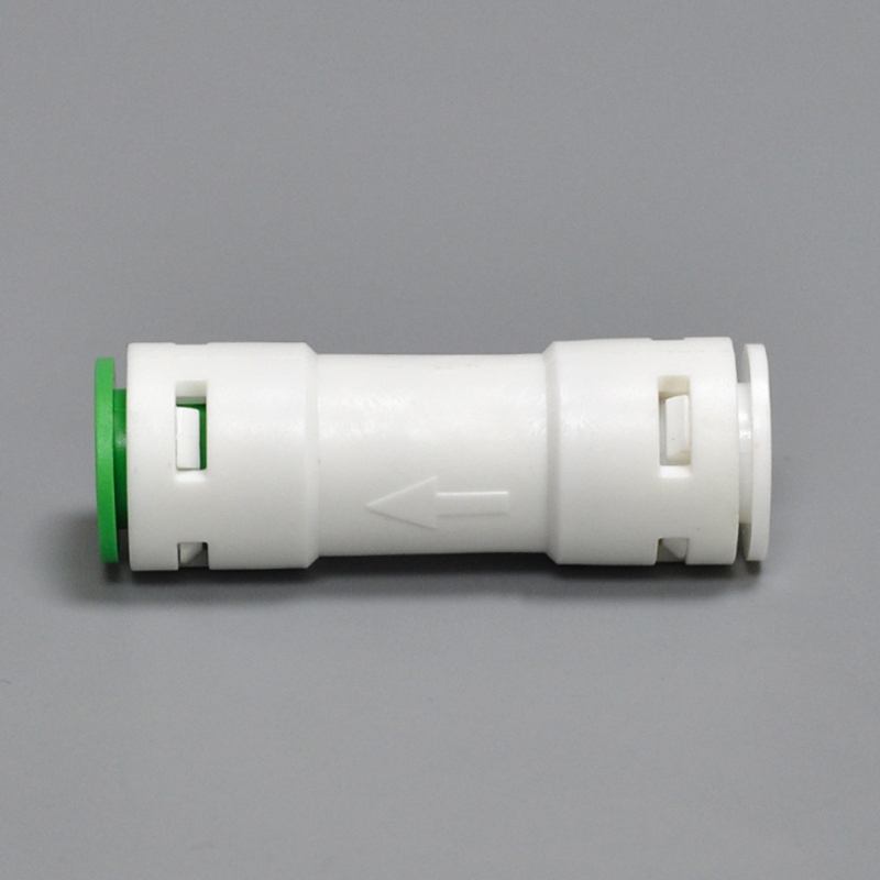 Water Filter One Way Check Valve Straight RO Plastic Push Fit Quick Connect 3/8"