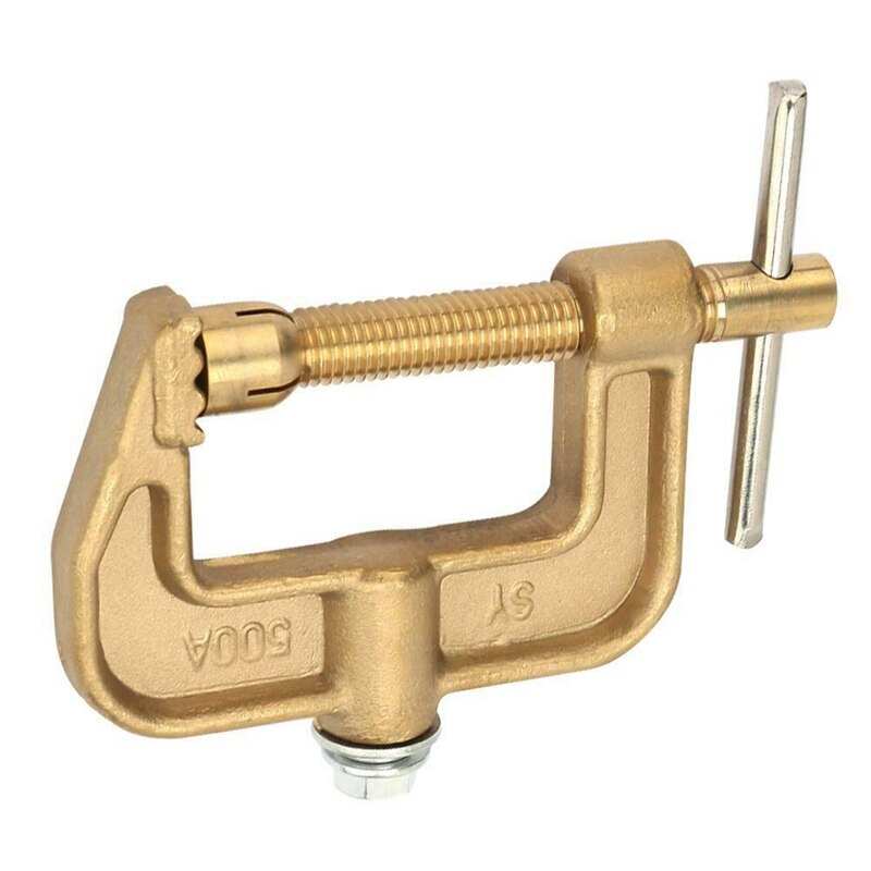 500A Brass G Shape Ground Welding Earth Clamp for Welding Machine Durable