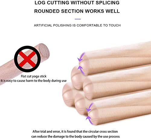 Yoga Sticks 2 Pieces of Indoor Sports Dancers Gymnasts Fitness Strapless Beautiful Back Durable Shaping Stretching Tools