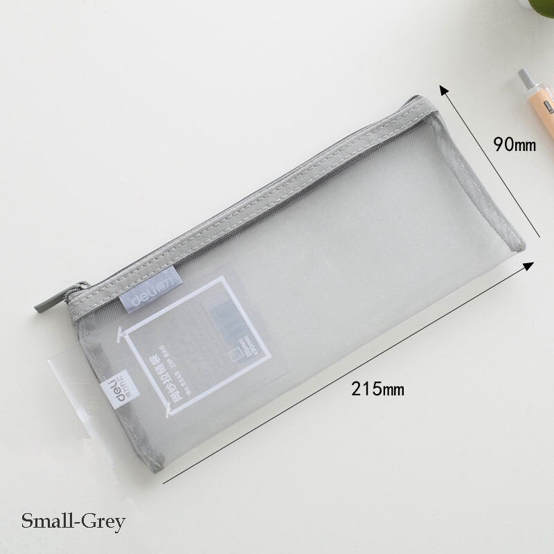 Presentation Folder Clear Grid File bag Portable Pen bags Office organizers File folder A4,A5,A6 file organizer with zipper: Small-Grey