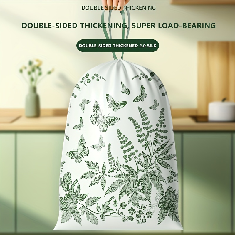 [Lavender Trash Bags] Durable Leak-Proof 90 Pack Lavender Scented Odor-Absorbent Double-Sided Kitchen Bathroom Trash Bags
