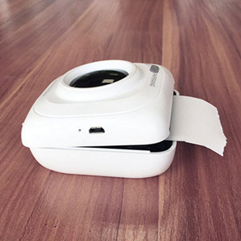 Mini Thermische Printer Draadloos 57*30Mm Gevoelige Sticker Printen Papier Met 3Rolls 5M Verkeerde Topic zelfklevend Papier