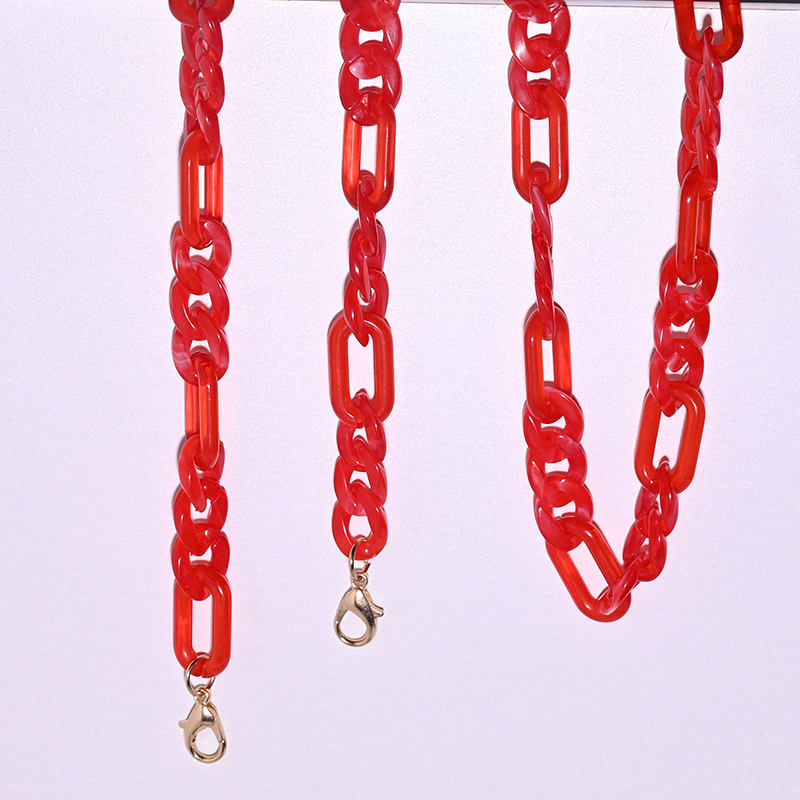Nieuw acryl lenzenvloeistof ketting lanyard trendy zonnebril leesbril ketting bril accessoires MAAN GIRL: Army Green