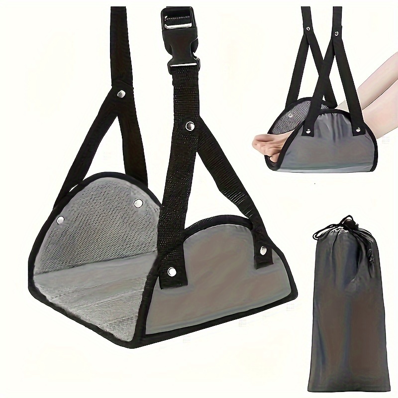 Hamacas de pie ajustables para viaje, coche, descanso de avión, colgante de oficina, almohadillas de pie de soporte de pierna simple, hamacas de pie