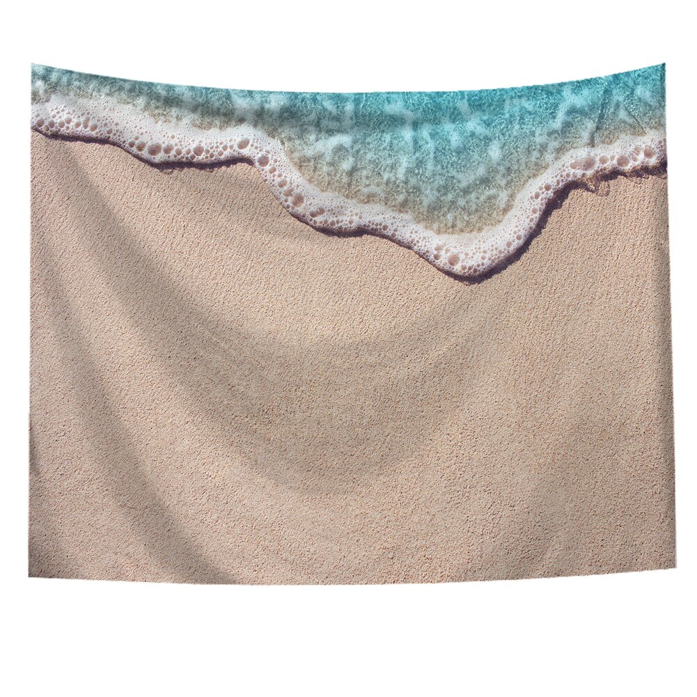Faroot Sandy beach tapestry 95x73 cm (brushed) Hanging Cartoon Sea Waves Art Wall Hippie Tapestry Home Decor Yoga Beach Towel: G