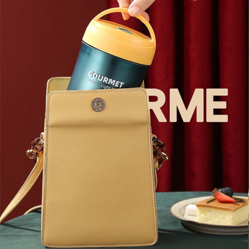 Portable Thermos Stainless Steel Food Storage Container Breakfast Lunch Box Leakproof Lunch Soup Pot Environmental Protect Doubl