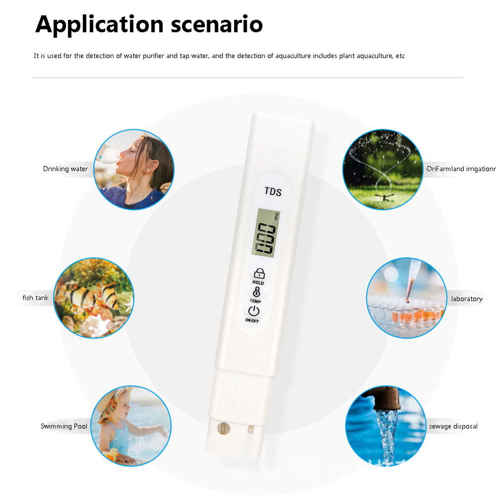 Handheld TDS Digital Water Tester Water Precious Test Pen Water Analysis Meter Water Purity Check Measurement