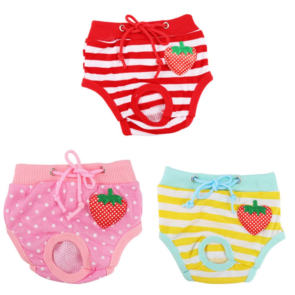 Katoen Pet Veiligheid Broek Comfortabel Hond Menstruatie Broek Sanitaire Fysiologische Broek Voor Kat Hond Pet (Willekeurige Stijl, maat S)