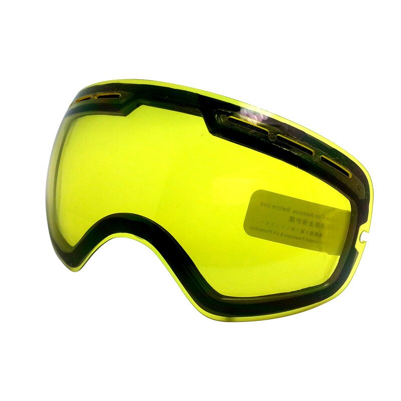 Anti-tåge snescooterski til copozz gog -201 uv400 store sfæriske ski snowboardbriller beskyttelsesbriller briller: Gul