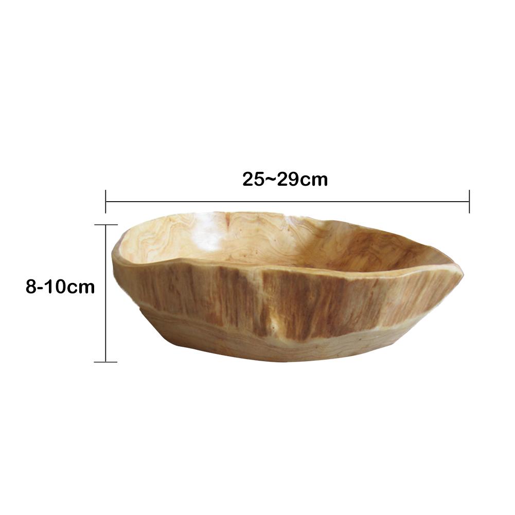 Puukulho iso kuivattujen hedelmälautanen karkkiastia ristikko puujuuren veistosalusta kotitaloussäilytys sekoituskulhon kaliiperi 25-29cm
