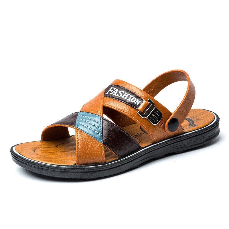 MULUHU Man Schoenen Mannen Sandalen Strand Slippers Comfortabele Zomer Schoenen Mannen Classics Flip Flops Casual: Yellow / 9.5