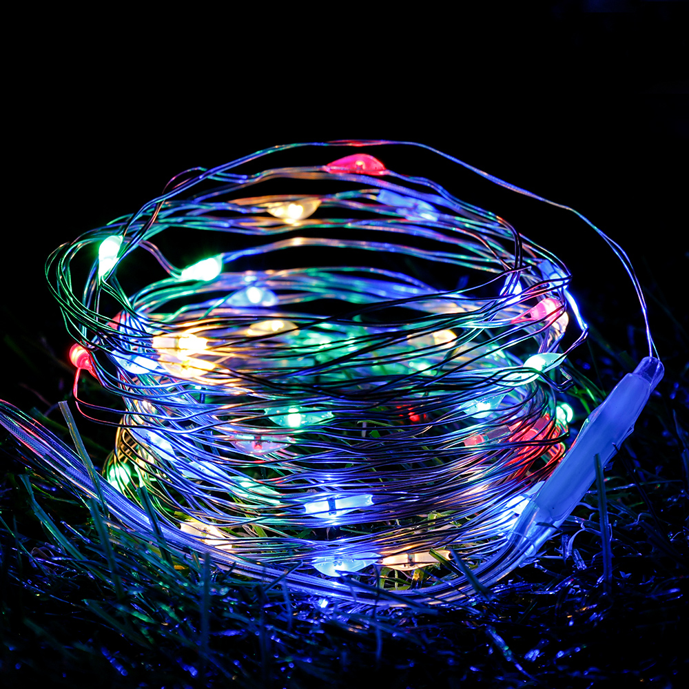 Led-ljusslingor koppartrådsgirlande ljusslingor batteridriven lampa för födelsedags- och bröllopsfestdekoration