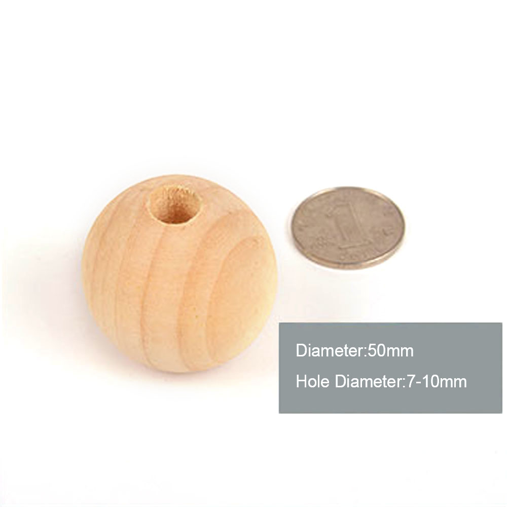 Cuentas de madera redondas, bolas de madera de 6/8/10/12/14/16/18/20/25/30/35 ~ 50mm para joyería DIY, pulsera colgante, decoración hecha a mano: Gris oscuro / 10-11 cm