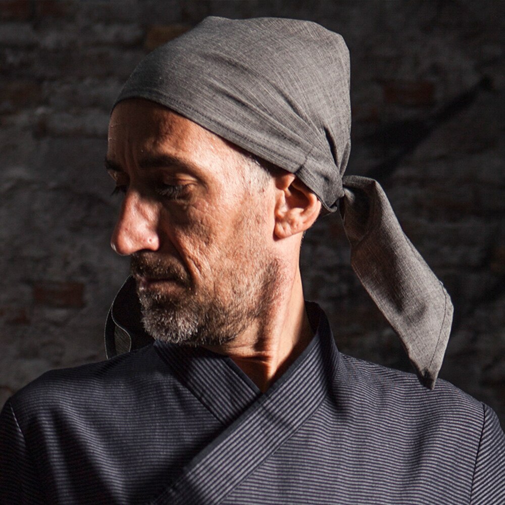 Japanese Style Chef Hat Waiter Work Cap Catering Hotel Hotpot Hotel Sushi Costume Patisserie Reposteria Cooking Hat: Grey