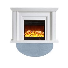 Tapis ignifuges (24 pouces * 42 pouces) pour devant la cheminée tapis de cheminée demi-rond tapis antidérapant pour poêle à bois