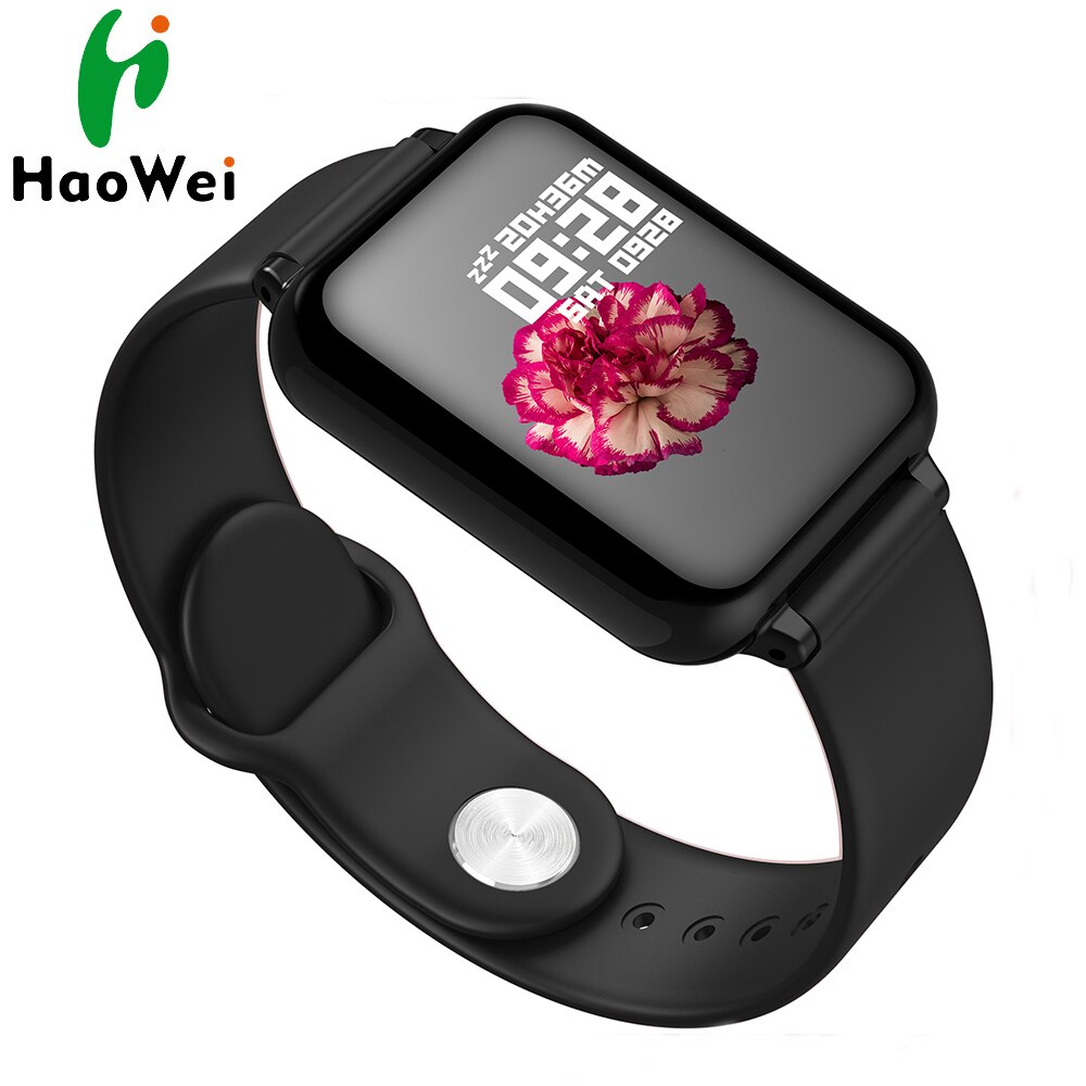 Xiaomi Haylou solaire LS02 montre intelligente 1.4LED pouce IP68 étanche Sport tension artérielle Bracelet pour Android iOS solaire poignet: HAOWEI Black
