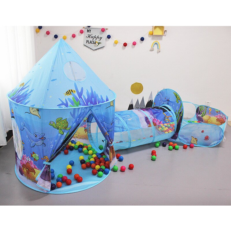 3 en 1 Portable jouet tente enfants tente jouet océan balle piscine enfants Tipi tentes ramper Tunnel piscine balle bébé jouer tentes