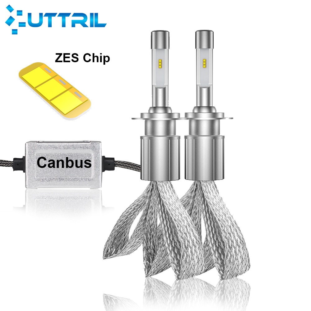 Uttril  h4 h7 led canbus strålkastare  h1 h3 h8 h9 h11 9005 9006 9012 880 881 d2 d4 bil led lampa 80w 16000lm autodimplampa 6000k 12v