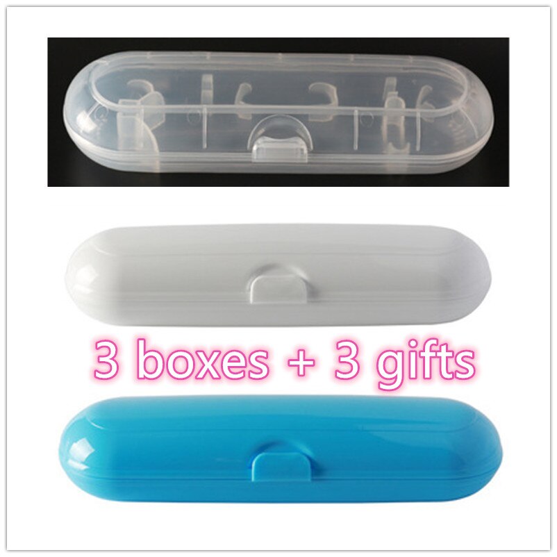 Oral B Electric Toothbrush Travel Box Ultrasonic Toothbrush Portable Box Outdoor Electric Toothbrush Protective Cover: TransparentWhiteBlue
