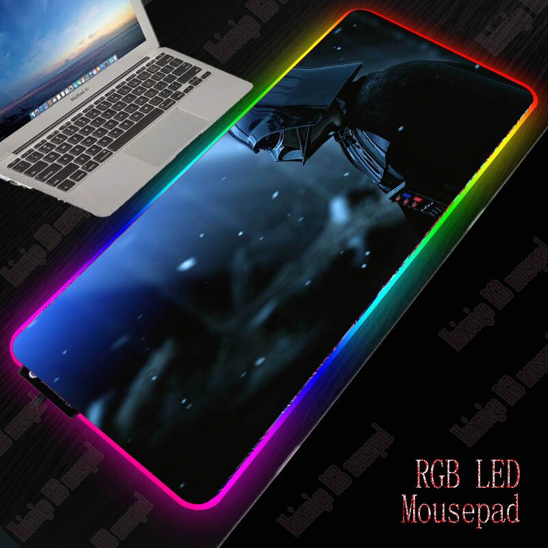 XGZ Star War Gaming Mouse Pad RGB Gamer Large Mousepad LED Lighting USB Keyboard Colorful Desk Mice Mat for Laptop Desktop