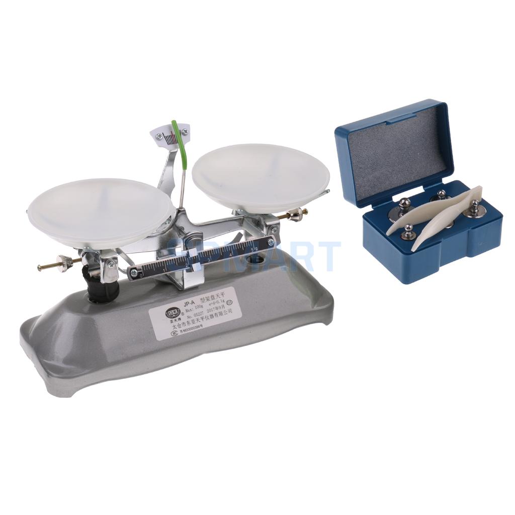 Mechanical 100 Gram Table Balance Scale with Weights for School Teaching Tool Lab Equipment