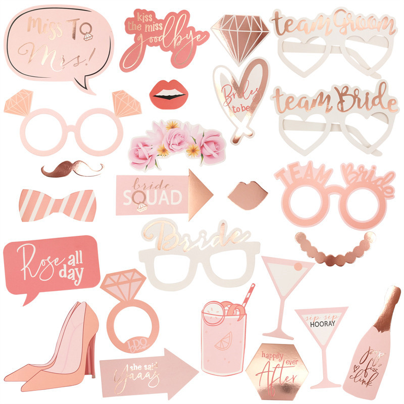 1 Uds. Accesorios para fotomatón de novia para ser, marco para decoración de despedida de soltera, accesorios para fotomatón de boda y compromiso, suministro para despedida de soltera: Beige