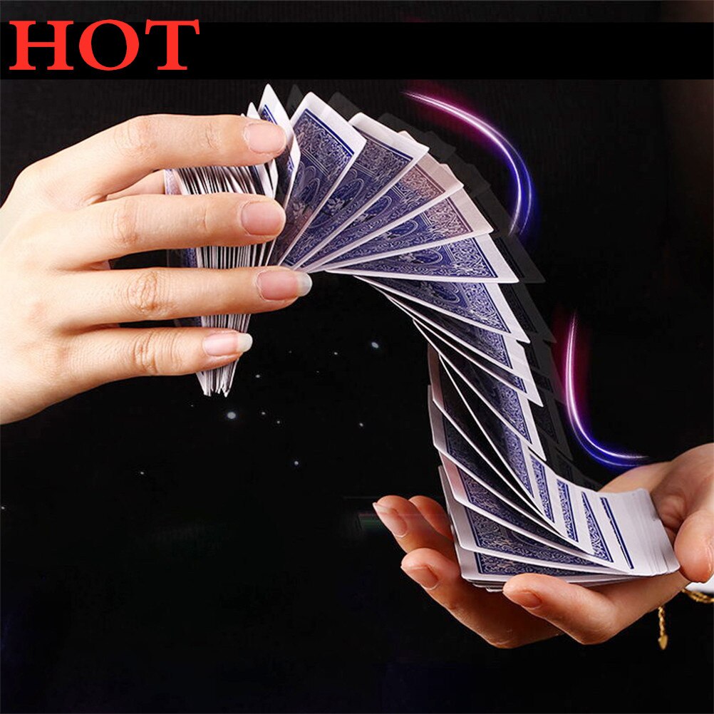 Waterdichte kaarten grap truc rekwisiet grap poker acrobatiek waterval kaartrekwisieten magie elektrisch deck pokerspel speelkaarten