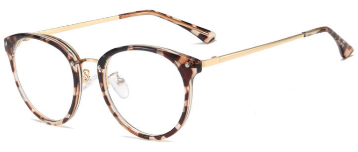 Gafas claras para mujer, lentes transparentes para ordenador, protección de ojos, óptica, marco de leopardo: C3 douhua clear