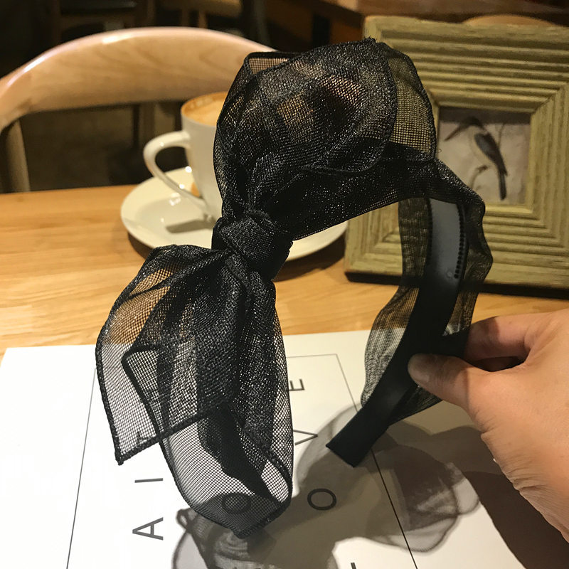 Koreaanse dameshaarband, handgemaakte strik, haaraccessoires, geknoopte haarring, meisjeshoofdbanden, lente- en zomerhoofdbedekking: Blauw