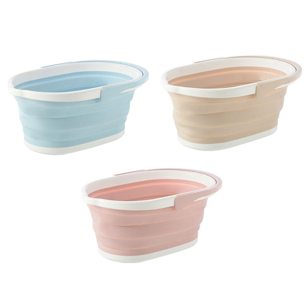 1PC Folding Bucket With Handle Thickened Foldable Mop Bucket Portable for Bathroom Home Cleaning Bucket Household Cleaning Tool