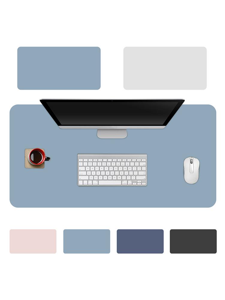 Tapis de souris Double face en PU, imperméable, résistant à l'huile, pour le bureau et la maison