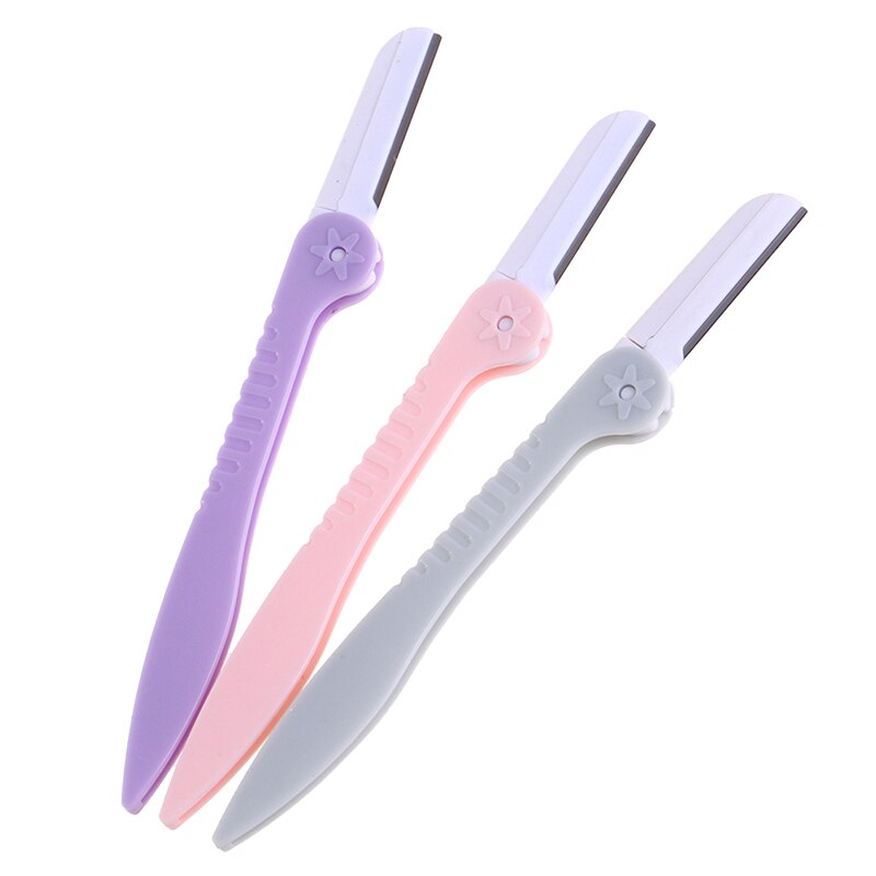 Juego de depiladora de cejas para mujer, utensilio de belleza para depilación, afeitadora Facial con cuchilla de acero, 3/5 piezas