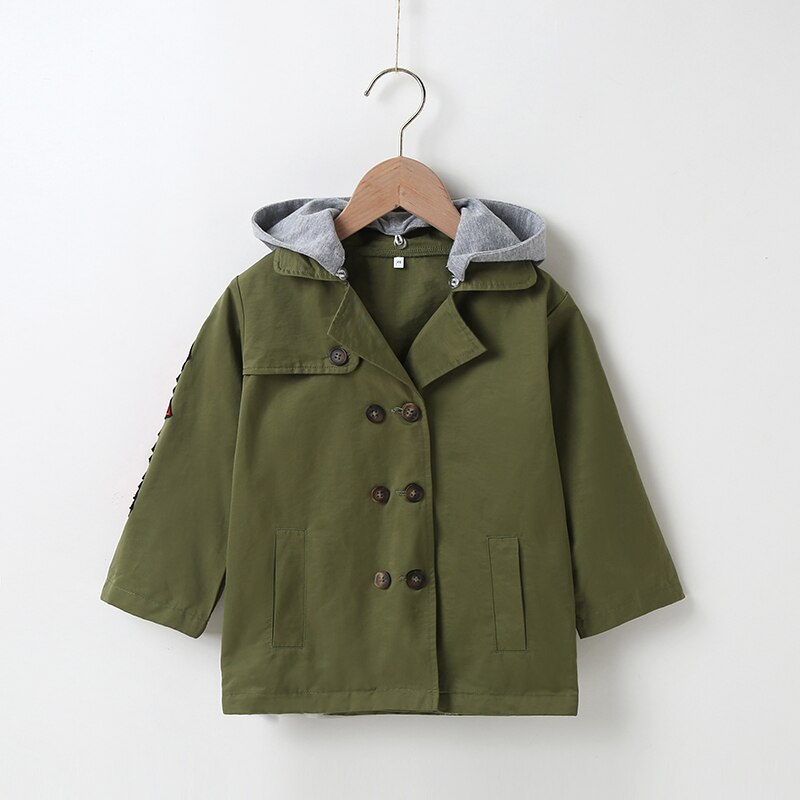 3-7 Years Old Boy Long-sleeved Jacket Children's Clothing Boys Mid-length Windbreaker Jacket: 3T