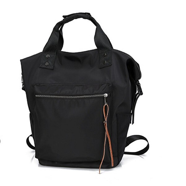 Mochila de Nylon para mujer, mochila informal de gran capacidad, para chicas, bolso escolar, mochilas de viaje para adolescentes y estudiantes: black