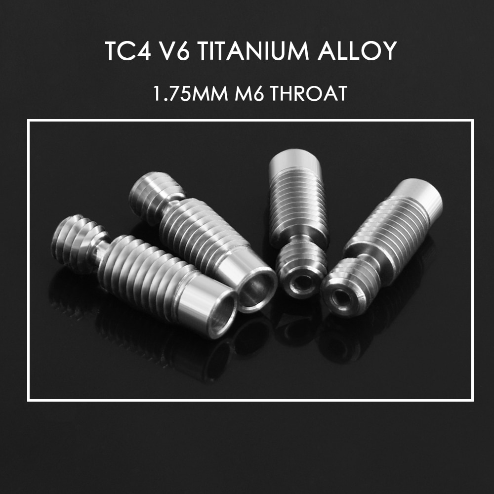 TC4 V6 Titanium Legering Warmte Breken Voor E3D V6 Hotend Heater Blok 1.75Mm Filament Glad