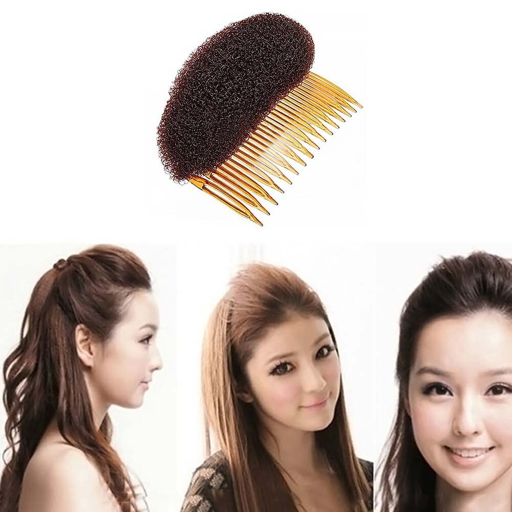 Hair Styler Volume Bouffant Beehive Shaper Bumpits Bump Foam (Brown) Colorful
