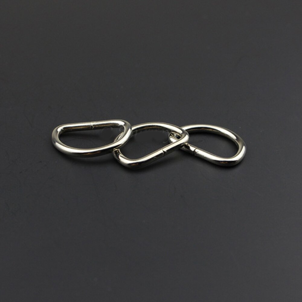 100/200/500Pcs Silver Plated 25mm/1" D Ring Bag Belt Ring Buckles Bag Clothes Accessory: Dia 1cm / 200 PCS