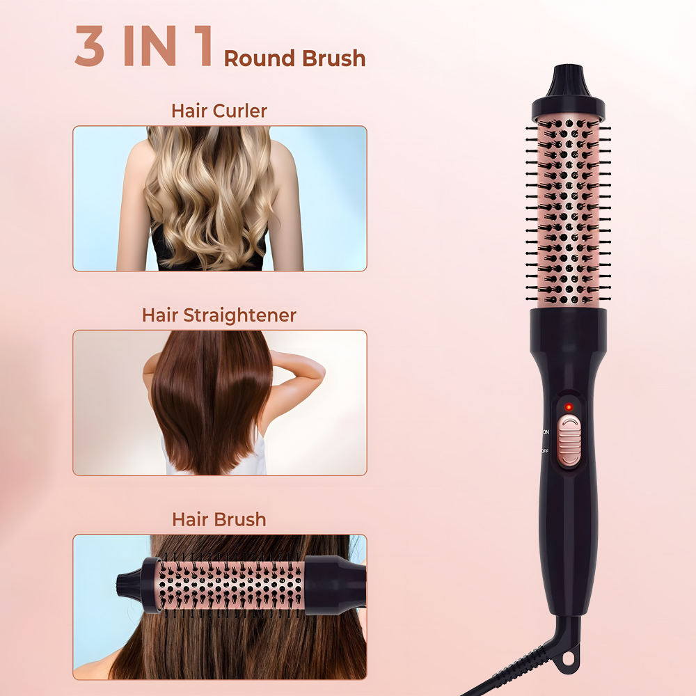 Plancha de pelo 3 en 1, rizador y secador de pelo iónico, calentamiento rápido 30s, peinado rápido, peine soplado en , superventas