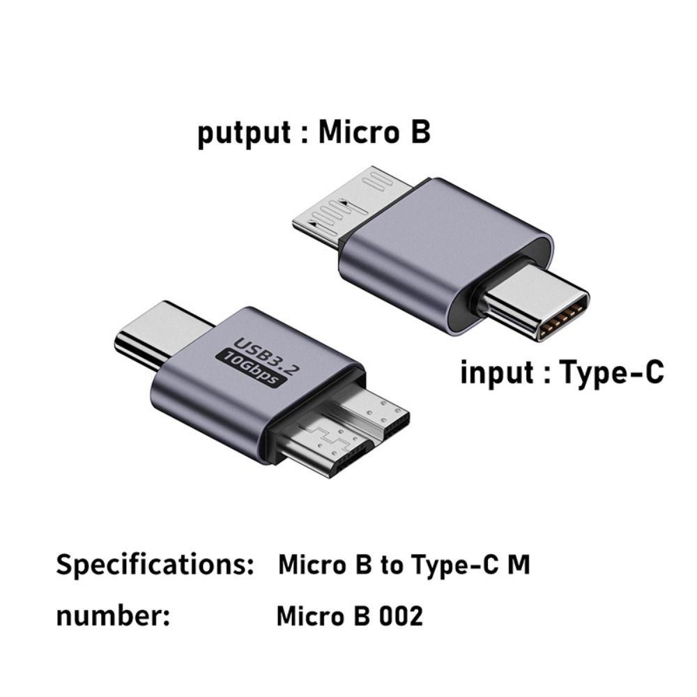USB3.0 Micro B Adapter High Speed Data Transfer Type C Female Adapter Compact Male To Type C Type-C USB3.0 Micro B Connector