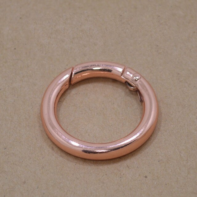 5 teile/los Heraus Größe 25mm 28mm Rose Gold/Gold/Bronze Schlüssel Ketten mit Frühling Schnalle (nie Verblassen) split Ring Schlüssel Ringe Für Tasche: Rose Gold / 28mm