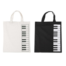 Bolso Musical de algodón puro para llaves de Piano, bolsa de mano, bolsa de compras para de amante de la música