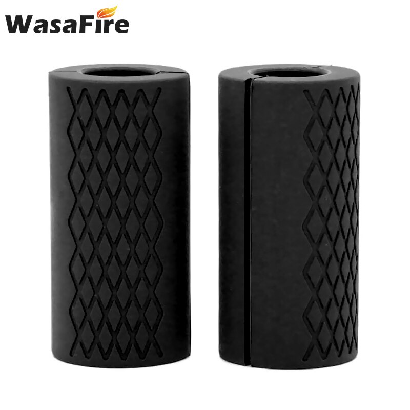 1 paio manopole con manubri bilanciere maniglie a barra spessa Kettlebell Grasso presa supporto per sollevamento pesi silicone antiscivolo proteggi pad: nero