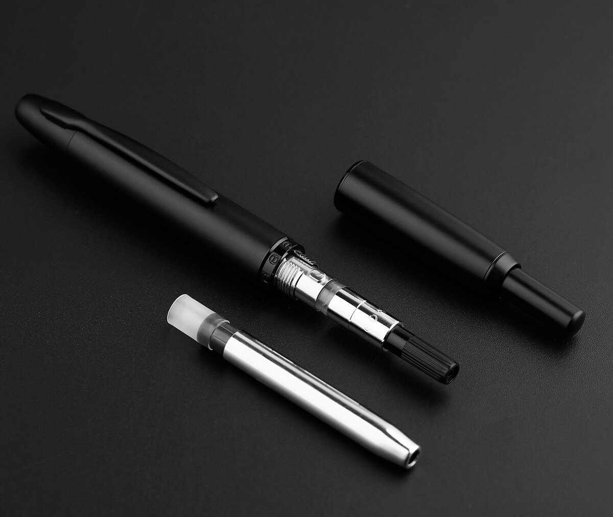 ¡En Stock! Mahanan-pluma estilográfica a presión A1, plumín extrafino retráctil de Metal de 0,4mm con Clip/sin Clip, pluma de tinta de para escribir