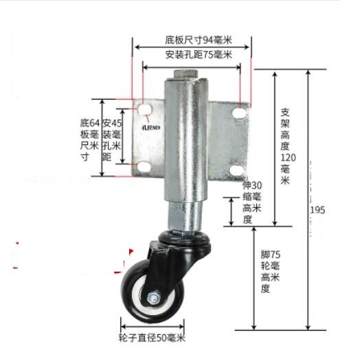 Brake optional 2 inch model Spring Loaded Gate Door Jockey Wheel Swivel Castor roller for swing gate door: no Brake