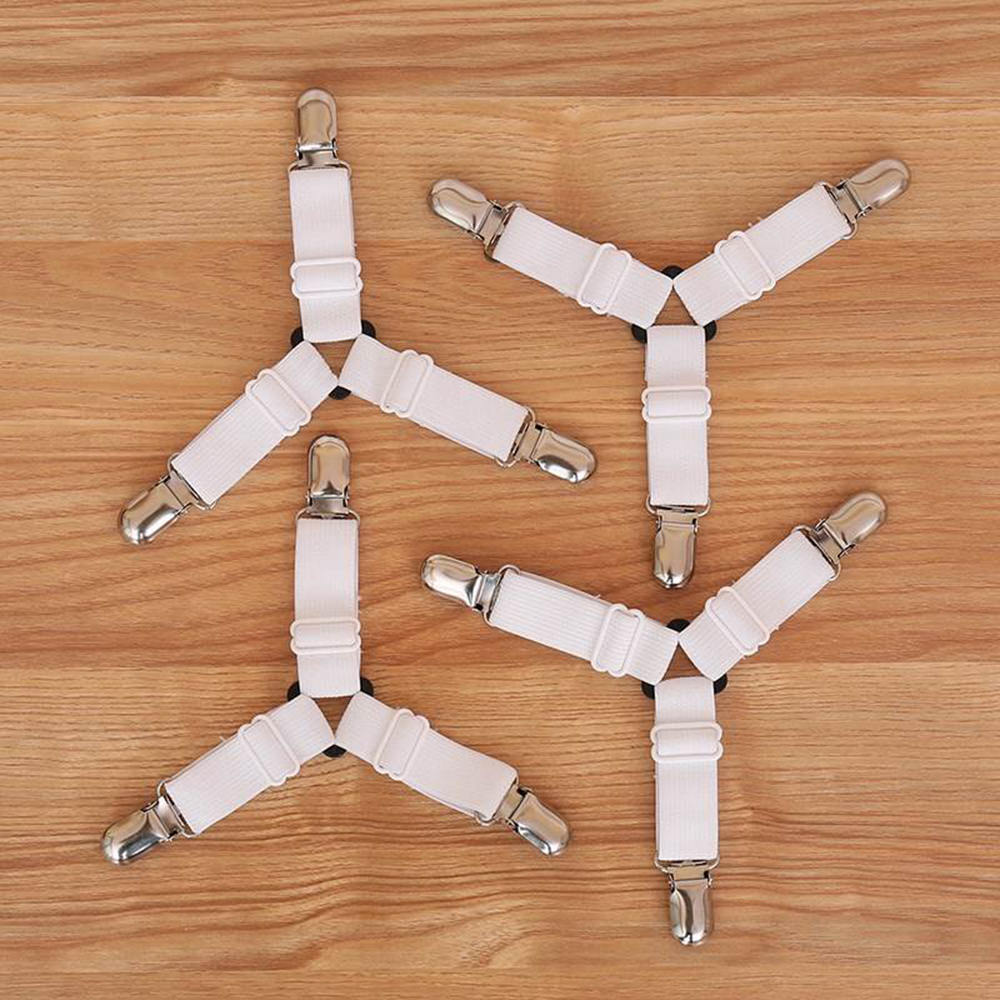 4 pièces drap de lit sangle de maintien attache matelas attaches couvertures élastique pince jarretière fixation antidérapant ceinture articles ménagers
