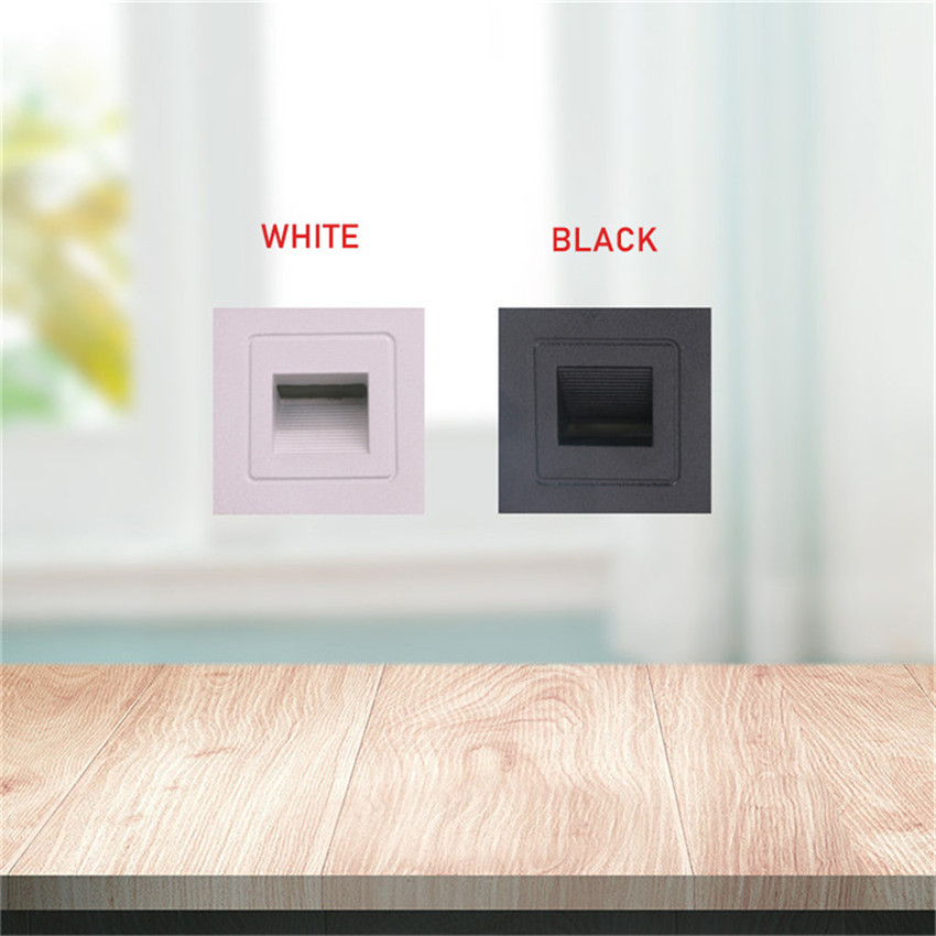 LED Footlights 1W Embedded Wall Lights Outdoor Waterproof Step Lights Stairs Light Plinths Night Lights NR-02