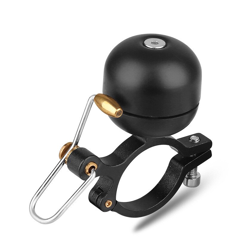 Retro timbre bici cobre bicicleta campana anillo sonido fuerte ciclismo bicicleta manillar alarma accesorio: Black