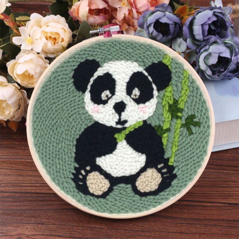 Söta gör-det-själv band djur bandgjorda broderi kit för barn handarbetssatser korsstygn konst hantverk sömnad dekor 15*15cm timmar